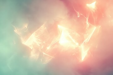 Poster - Light reflections create an ethereal atmosphere in soft pastel colors