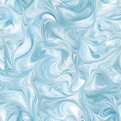 Wall Mural - Seamless pattern of light blue water showcasing delicate ripples and swirls. Abstract background with detailed texture highlights natural beauty. High-resolution digital illustration.