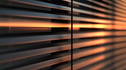  Sunset Through Venetian Blinds: A Study in Light and Shadow