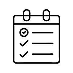 Poster - Calendar checklist vector icon for schedule appointment reminder and to do list design
