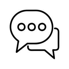 Poster - Chat bubbles icon vector illustration for communication dialog and messaging concept design