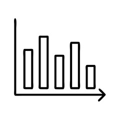 Poster - Hand drawn bar graph illustration showing data analysis and business performance statistics report