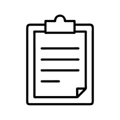 Poster - Clipboard icon vector illustration for task management and project planning document outline design