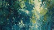 © musthofa - A vibrant abstract painting of a sun-drenched forest canopy.