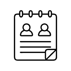 Poster - Checklist with team contacts vector icon for task management and project planning concept design