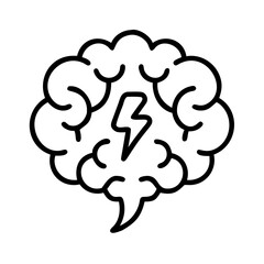 Poster - Brainstorming power idea creativity innovation thinking mind intelligence lightning bolt concept design