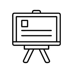 Aufkleber - Presentation board icon vector illustration for business meeting and educational purposes design