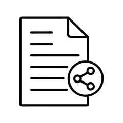 Poster - Share document file icon vector illustration for data transfer and collaboration platform use