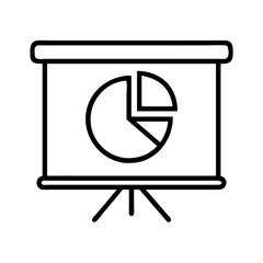 Poster - Presentation chart with pie graph diagram for business data analysis and statistics report