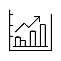 Poster - Growth chart business graph diagram increasing trend line data analysis infographic icon vector