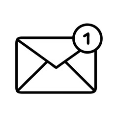 Poster - new email notification icon vector illustration for inbox message and mail alert design concept