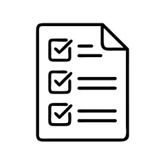 Poster - Checklist document icon vector illustration for task management and project planning concept design