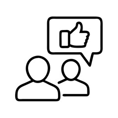Poster - Social media feedback like icon vector illustration for marketing and communication design