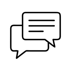 Leinwandbilder - Communication speech bubble icon vector illustration for chat message and conversation design