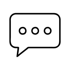 Poster - Chat bubble icon vector illustration message speech talk communication conversation dialog box outline