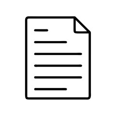Poster - Document icon file paper page sheet note text information report form outline vector graphic