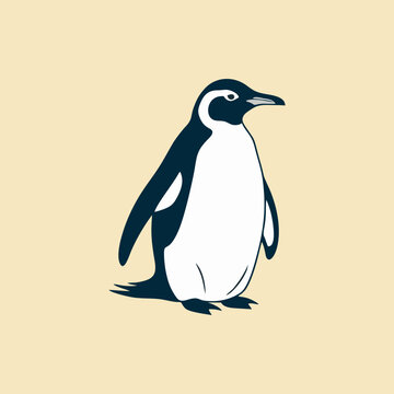 Penguin footprint silhouette vector illustration in black EPS file with clean minimal style