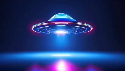 Wall Mural - ufo in the night sky