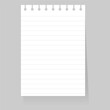 © Nadiia - sheet of lined paper isolated on background. Vector illustrations
