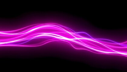 Wall Mural - neon pink and blue energy waves streak across a dark futuristic backdrop , style, art