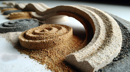 Poster - abstract textures of natural sand and stone patterns on surface