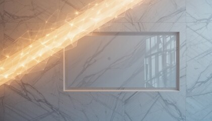 Poster - Dynamic light reflection modern interior visual art contemporary space close-up abstract design