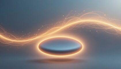 Poster - Dynamic light emission action futuristic setting digital art abstract background minimalist view energy flow concept