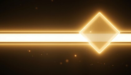 Poster - Illuminating golden diamond animation abstract digital art bright background eye-catching design modern aesthetic visual concept for creative projects