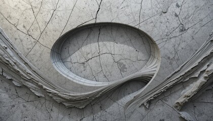 Poster - Abstract geometric formation digital artwork contemporary art textured surfaces close-up view visual depth
