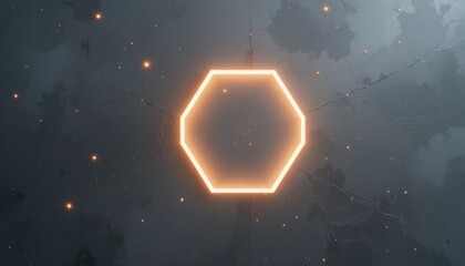 Poster - Dynamic hexagon animation digital space motion graphics futuristic environment abstract view visual concept for digital art enthusiasts