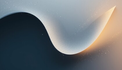 Poster - Dynamic flowing abstract design digital art modern aesthetic calming environment minimalist view conceptual visualization