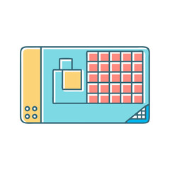 Aufkleber - Vector image of a computer screen with a user interface template