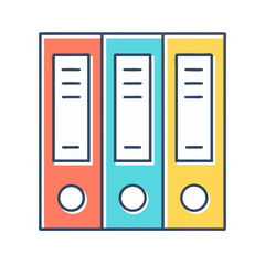 Poster - Colorful Ring Binder Folders for Organizing Documents and Important Paperwork