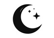 © Emon - Crescent Moon and Stars Minimal Vector