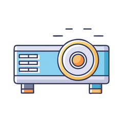 Poster - Cartoon projector with a cute aesthetic ideal for presentation use