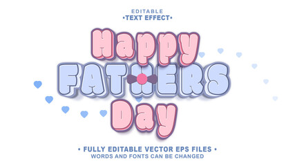 Poster - 3d happy fathers day text effect
