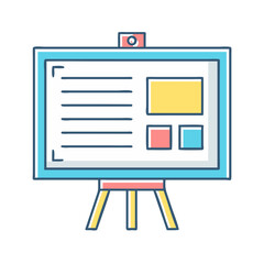 Poster - Illustrated Presentation Board on Tripod Stand with Text and Visual Aids