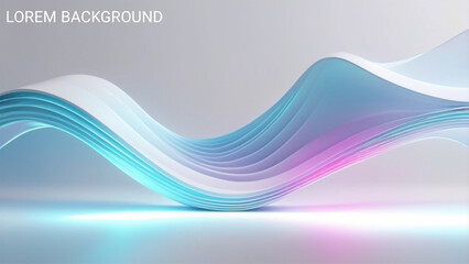 Poster - abstract blue purple wave background