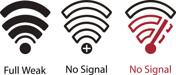 Poster - WIFI wireless internet signal vector icon 