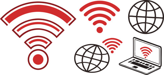 Poster - WIFI wireless internet signal vector icon 