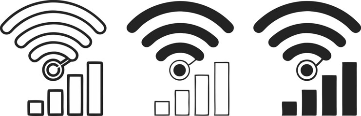 Poster - WIFI wireless internet signal vector icon 