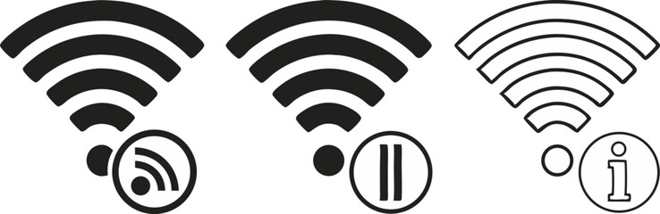 Poster - WIFI wireless internet signal vector icon 
