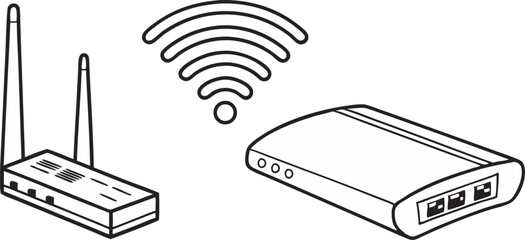 Poster - WIFI wireless internet signal vector icon 