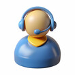 © MDBAYZID - Customer support visualized in a helpful 3D icon for service, communication, and client assistance