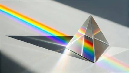 Poster - Prism Refracting Light into a Spectrum of Visible Colors