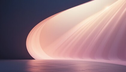Poster - Stunning light waves create a surreal atmosphere over water modern installation coastal location abstract art tranquil setting dreamlike concept