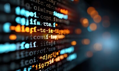 abstract computer code display