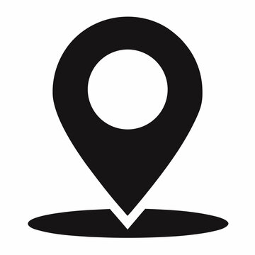 Location or map pin icon symbol, Location and Map Pin Icon Vector Design