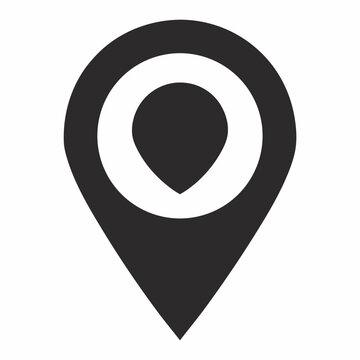 Location or map pin icon symbol, Location and Map Pin Icon Vector Design