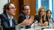 © Pug - With stock prices moving up consistently, the investors at the meeting discussed strategies to maximize gains.